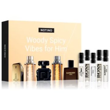 Beauty Discovery Box Notino Woody Spicy Vibes for Him set pentru bărbați