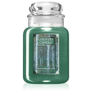 Country Candle White Birch & Rain lumânare parfumată