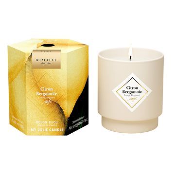 Lumanare parfumata My Jolie Candle Les Surprenantes Bergamot Lemon 180g + bratara aurie surpriza