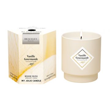 Lumanare parfumata My Jolie Candle Les Surprenantes Sweet Vanilla 180g + bratara argintie surpriza