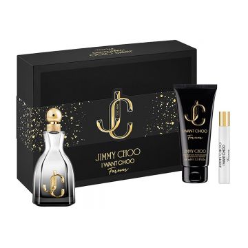 Set cadou Jimmy Choo I Want Choo Forever, Femei, Apa de Parfum, 100 ml + Lotiune de corp, 100 ml + Apa de Parfum, 7,5 ml