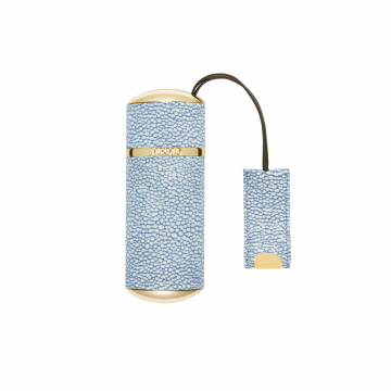 Travel case denim blue shagreen