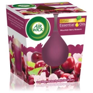 Air Wick Essential Oil Mountain Berry Blossom lumânare parfumată