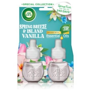 Air Wick Spring Fresh Spring Breeze & Island Vanilla odorizant electric rezervă