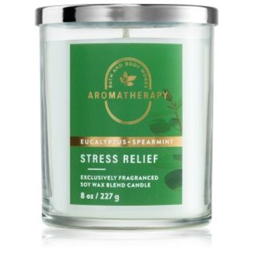 Bath & Body Works Stress Relief Eukalyptus Spearmint lumânare parfumată