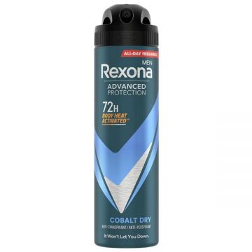 Deodorant Antiperspirant Spray pentru Barbati Cobalt - Rexona Men Advanced Protection Cobalt Dry 72h, 150 ml