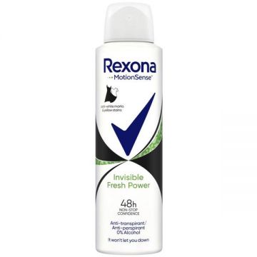 Deodorant Antiperspirant Spray pentru Femei Invizibil - Rexona MotionSense Invisible Fresh Power 48h, 150 ml