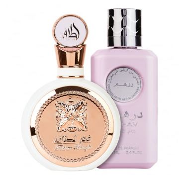 Pachet 2 parfumuri Fakhar Women 100 ml si Dirham Wardi 100 ml