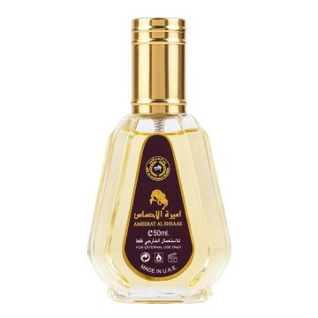 Parfum arabesc Ameerat Al Ehsaas, apa de parfum 50 ml, femei - inspirat din Crystal Noir by Versace