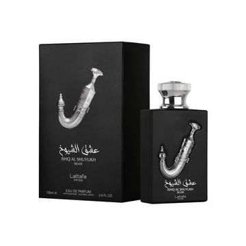 Apa de parfum Lattafa Ishq al Shuyukh Silver, 100 ml, unisex