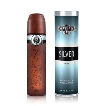 Apa de toaleta Cuba Silver, 100 ml, pentru barbati