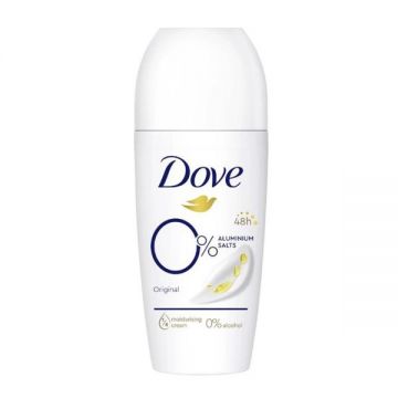 Deodorant Roll-On - Dove 0% Aluminium Salts Original, 50 ml