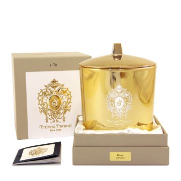 Draco - gold glass candle 500 gr