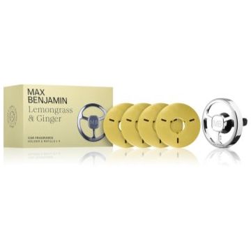 MAX Benjamin Lemongrass & Ginger parfum pentru masina set cadou