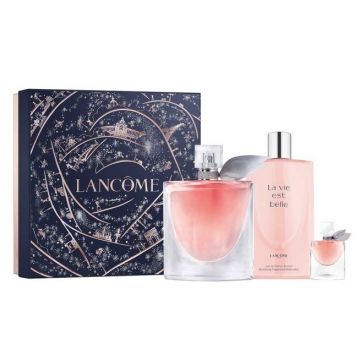 Set Cadou Lancome La Vie Est Belle, Femei, Apa de parfum, 100 ml + Lotiune de corp 200 ml + Apa de parfum, 4 ml