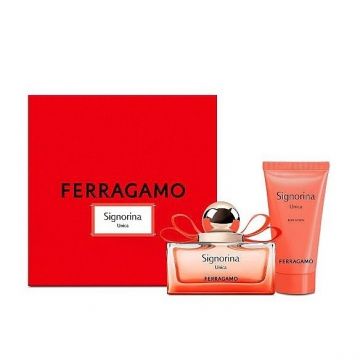 Set cadou Salvatore Ferragamo Signorina Unica, Femei, Apa de Parfum, 50 ml + Lotiune de corp, 50 ml