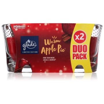 GLADE Warm Apple Pie lumânare parfumată pachet duo