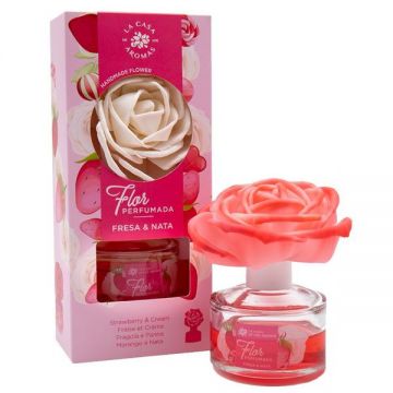 Odorizant de Camera cu Parfum de Capsuni Mikado - La Casa De Los Aromas Flor Perfumada Fresa & Nata, 65 ml