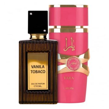 Pachet 2 parfumuri Vanila Tobacco 100 ml si Yara Candy 100 ml