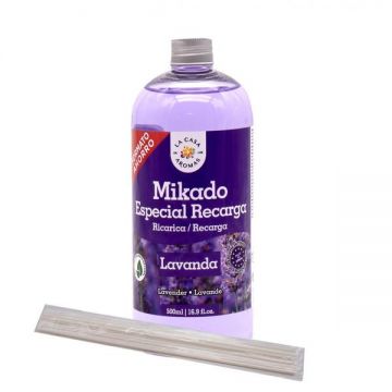 Rezerva Parfum de Camera cu Betisoare Rattan Lavanda Mikado, 500 ml