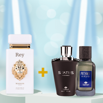 Set Cadou Parfumuri Barbati - Rey + Pathway Homme + Status Homme