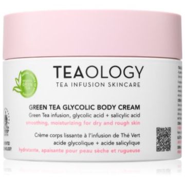 Teaology Green Tea Glycolic Body Cream crema de corp hidratanta cu efect de netezire de firma originala