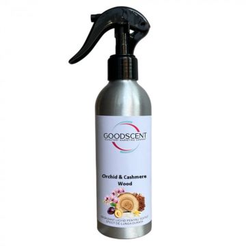 Odorizant Lichid pentru textile, Good Scent, aroma Orchid  Cashmere Wood, 200 g, cu pulverizator ieftin