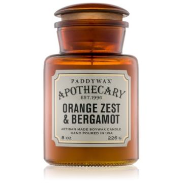 Paddywax Apothecary Orange Zest & Bergamot lumânare parfumată