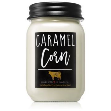 Milkhouse Candle Co. Farmhouse Caramel Corn lumânare parfumată Mason Jar