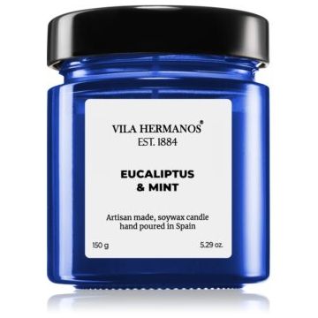 Vila Hermanos Apothecary Cobalt Blue Eucalyptus & Mint lumânare parfumată ieftin