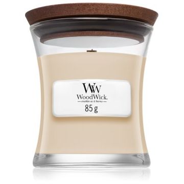 Woodwick White Honey Miel Blanc lumânare parfumată cu fitil din lemn ieftin