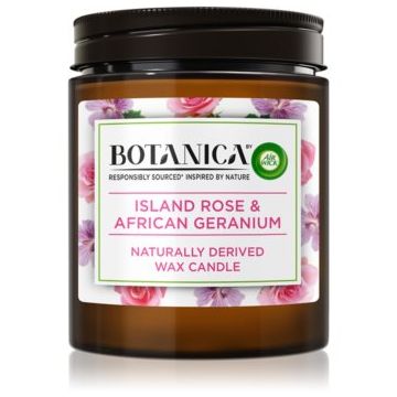 Air Wick Botanica Island Rose & African Geranium lumânare parfumată cu aromă de trandafiri de firma original