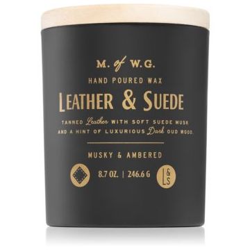 Makers of Wax Goods Leather & Suede lumânare parfumată ieftin