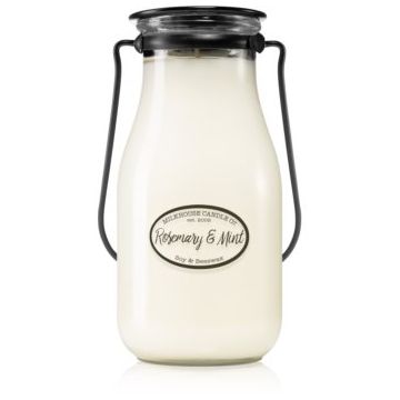 Milkhouse Candle Co. Creamery Rosemary & Mint lumânare parfumată Milkbottle