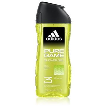 Adidas Pure Game gel de dus pentru față, corp și păr 3 in 1