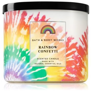 Bath & Body Works Rainbow Confett lumânare parfumată