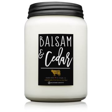 Milkhouse Candle Co. Farmhouse Balsam & Cedar lumânare parfumată Mason Jar ieftin