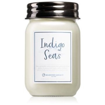 Milkhouse Candle Co. Farmhouse Indigo Seas lumânare parfumată Mason Jar ieftin