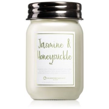 Milkhouse Candle Co. Farmhouse Jasmine & Honesuckle lumânare parfumată Mason Jar