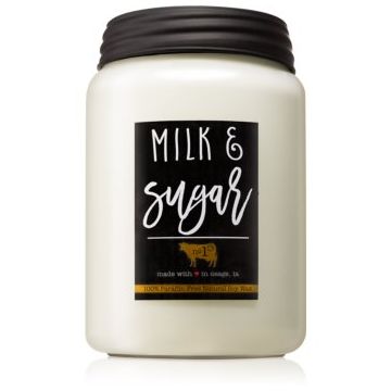 Milkhouse Candle Co. Farmhouse Milk & Sugar lumânare parfumată Mason Jar