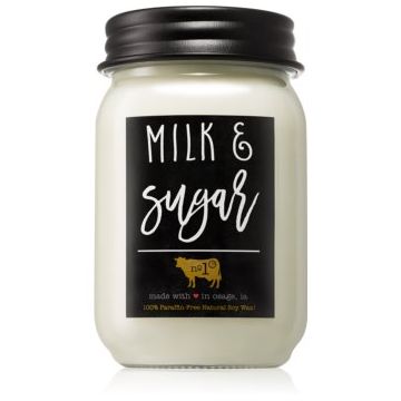 Milkhouse Candle Co. Farmhouse Milk & Sugar lumânare parfumată Mason Jar