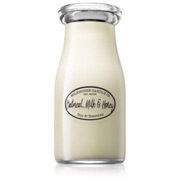 Milkhouse Candle Co. Creamery Oatmeal, Milk & Honey lumânare parfumată Milkbottle