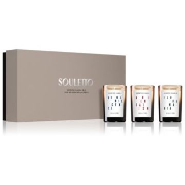 Souletto Scented Candle Trio set cadou de firma original