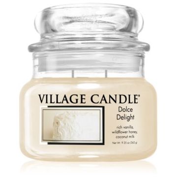 Village Candle Dolce Delight lumânare parfumată (Glass Lid) de firma original