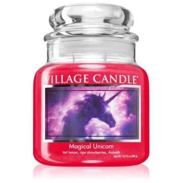 Village Candle Magical Unicorn lumânare parfumată (Glass Lid) ieftin