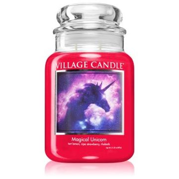 Village Candle Magical Unicorn lumânare parfumată (Glass Lid) ieftin