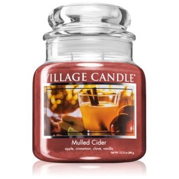 Village Candle Mulled Cider lumânare parfumată (Glass Lid) de firma original