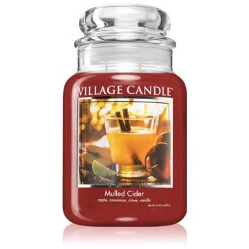 Village Candle Mulled Cider lumânare parfumată (Glass Lid)