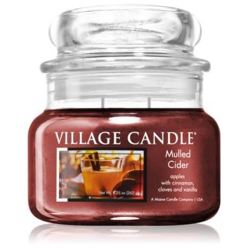 Village Candle Mulled Cider lumânare parfumată (Glass Lid) ieftin