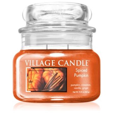 Village Candle Spiced Pumpkin lumânare parfumată (Glass Lid)